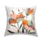 Stupell Industries Modern Orange Pink Flower Petals Blossoms Throw Pillow, 18" x 18"